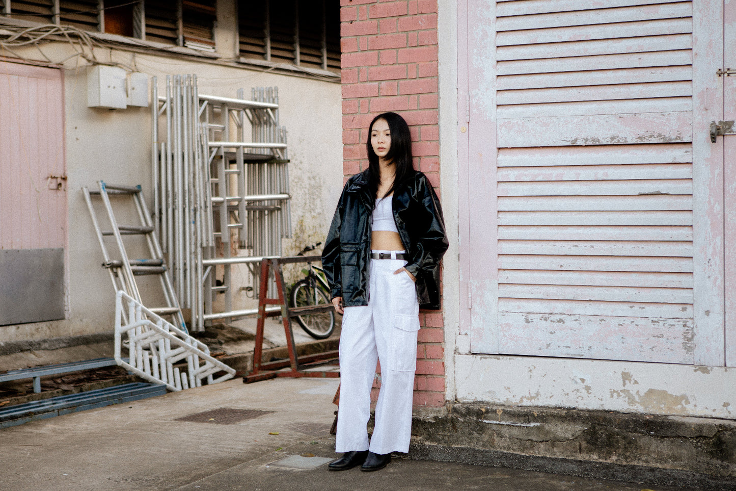 Ryu Oversized Lacquer Jacket