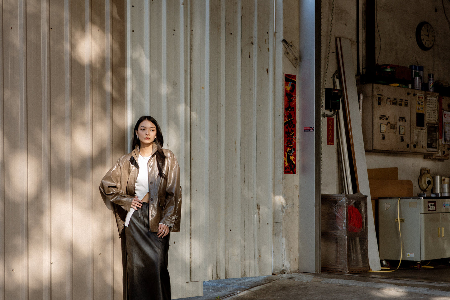 Ryu Oversized Lacquer Jacket