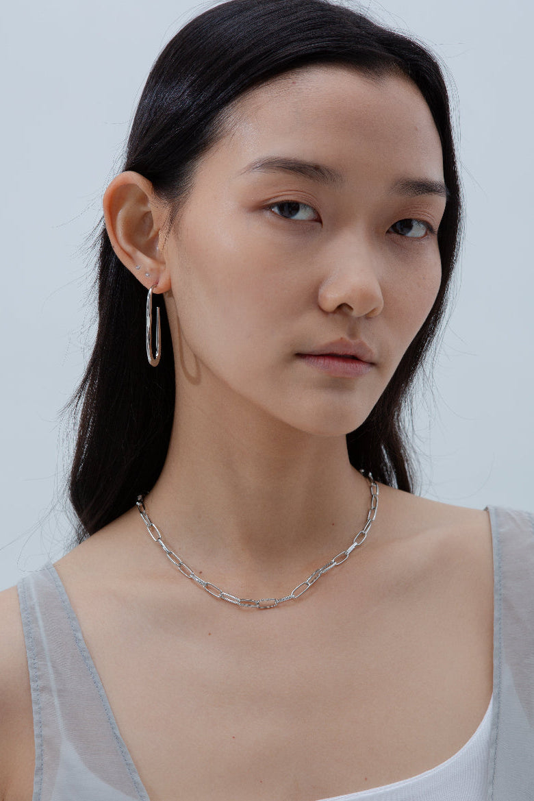 Hayan Link Necklace (Rhodium Ver.)