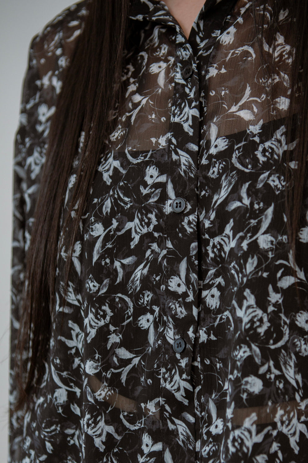 Sheer Floral Shirt