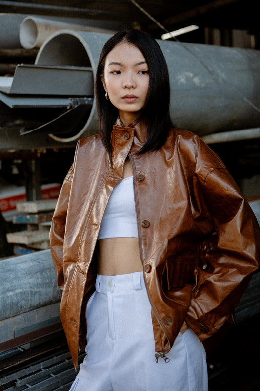 Ryu Oversized Lacquer Jacket