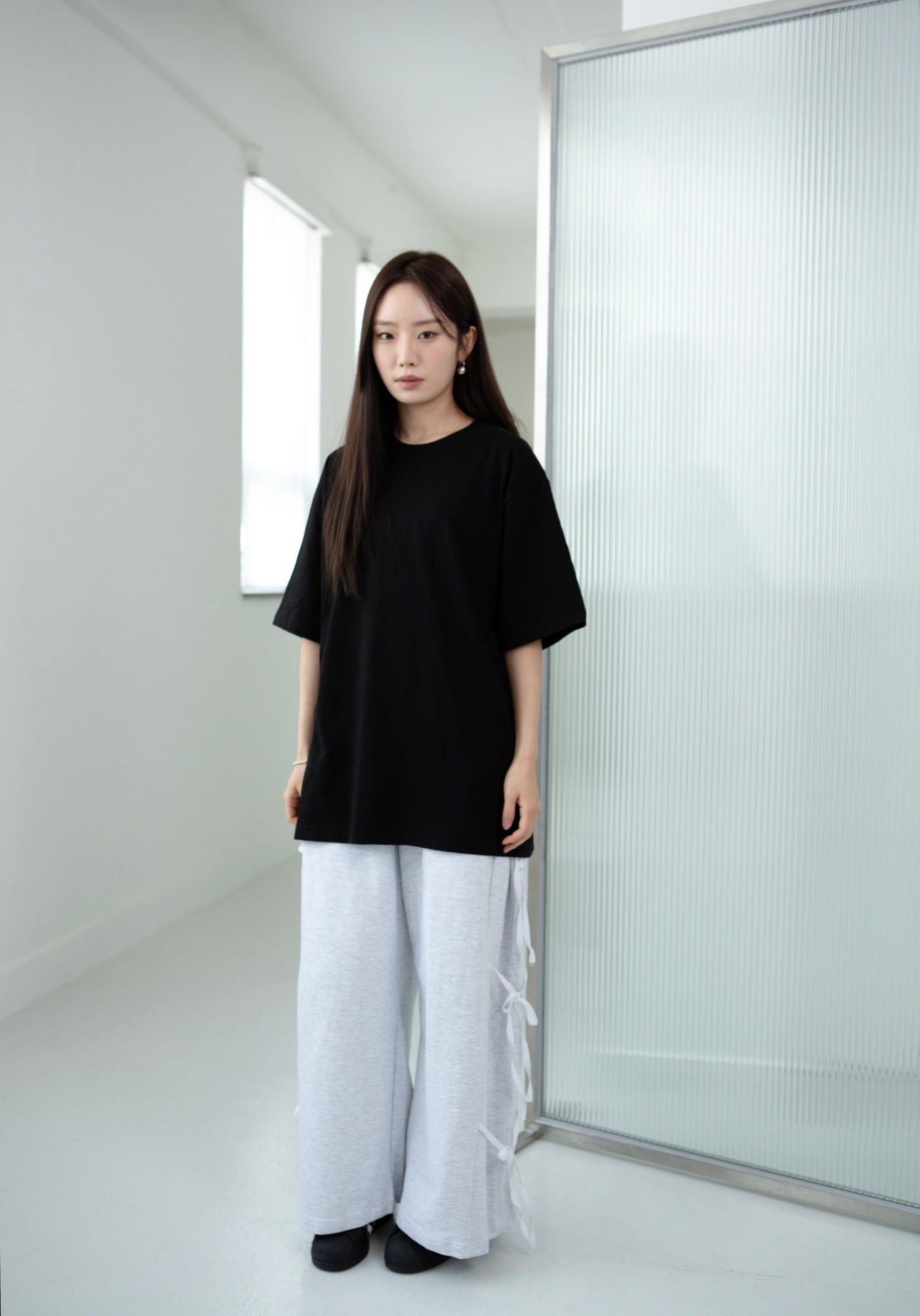 Ribbon Wide-leg Track Pants