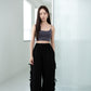 Ribbon Wide-leg Track Pants