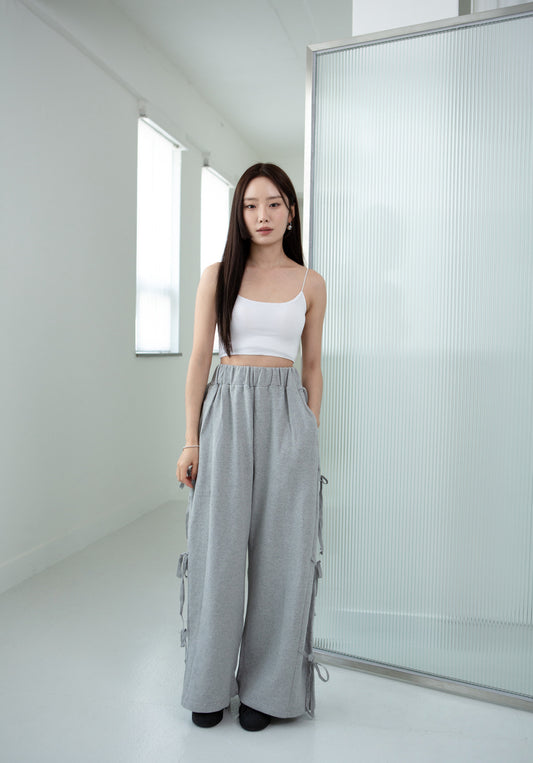 Ribbon Wide-leg Track Pants [Reorder Open]