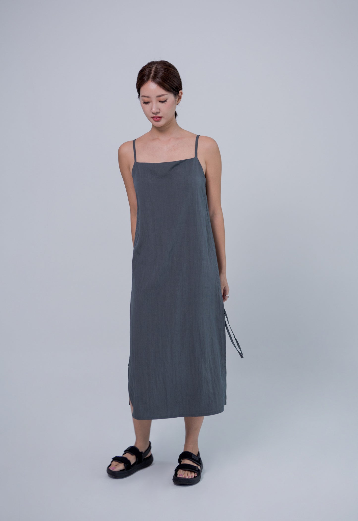 Saero Collective Made in Korea Korean Fashion Singapore Korean Accessories Jewellery Minimalist Fashion Grey Basic Dress