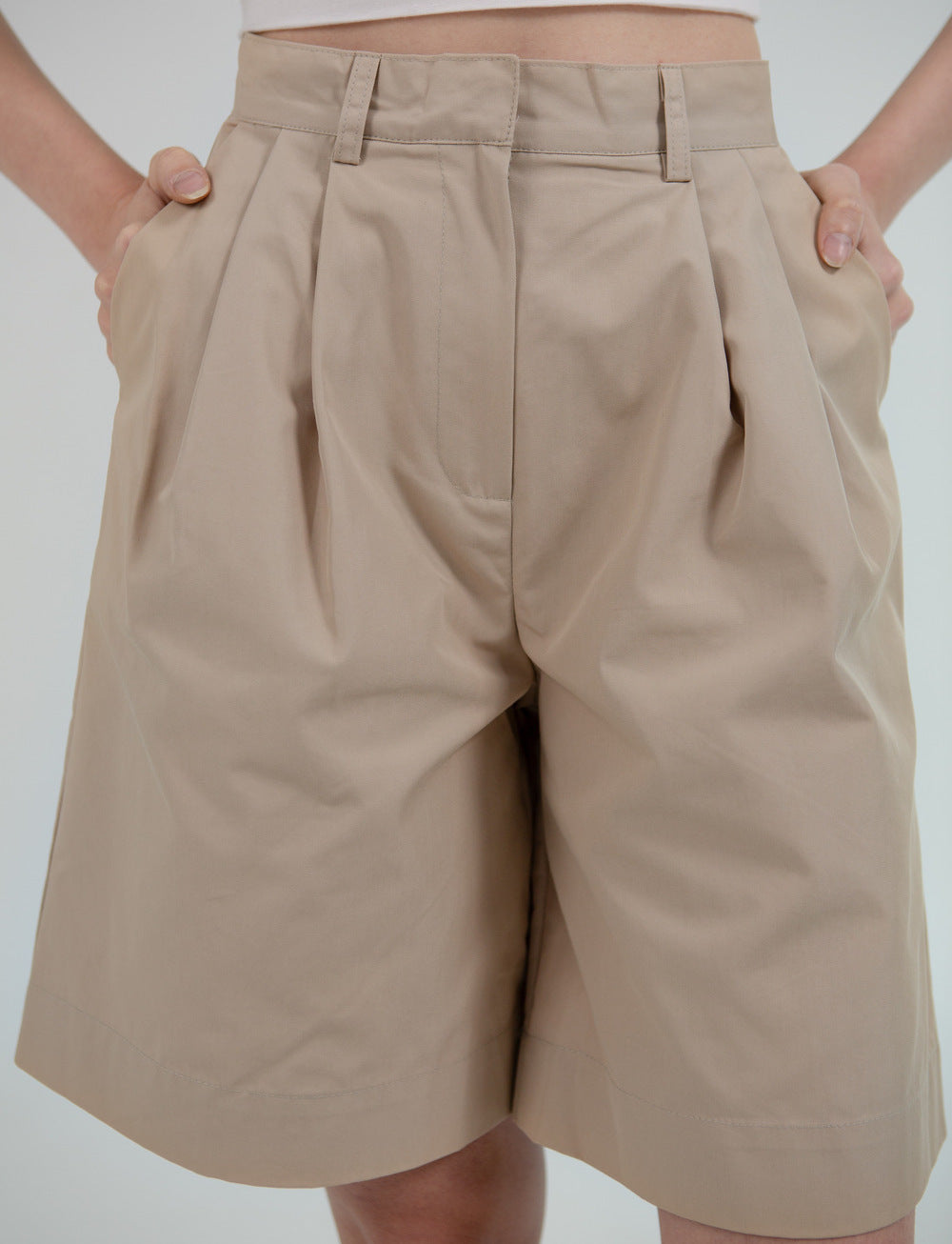 Cotton Twill Bermuda Shorts