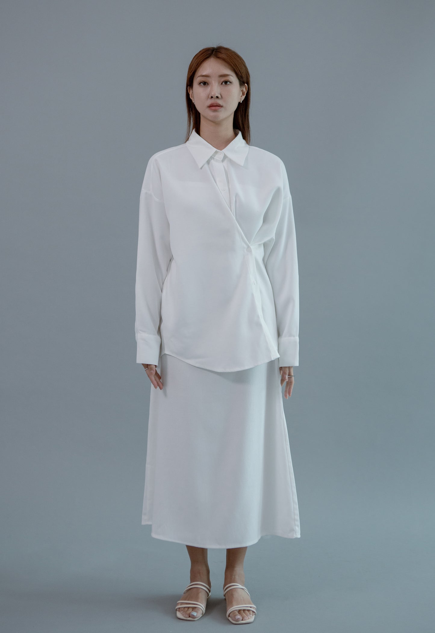 Saero Collective Made in Korea Korean Fashion Singapore Minimalist Fashion and Accessories Korean Clothes White Button Collared Shirt