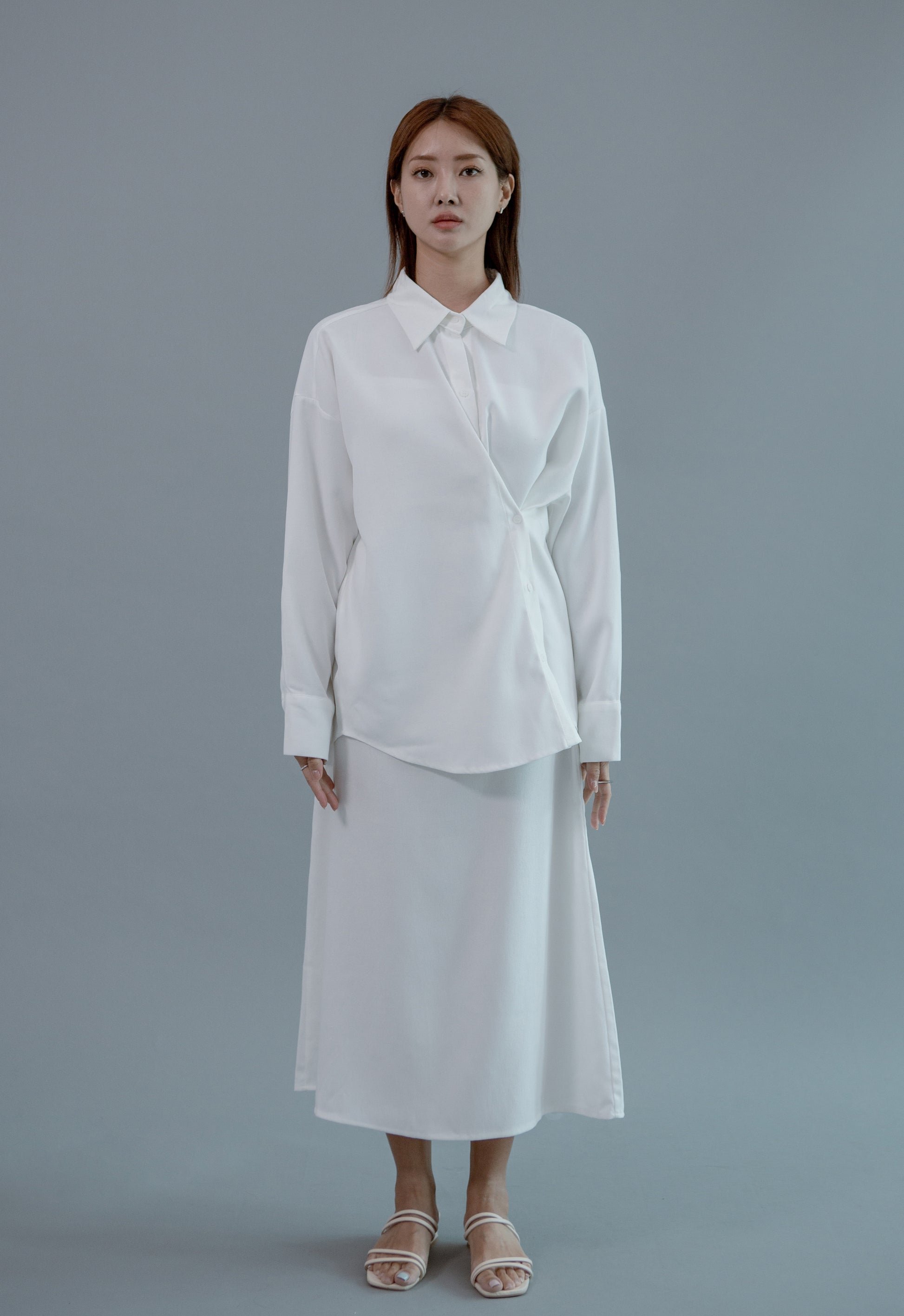 Saero Collective Made in Korea Korean Fashion Singapore Minimalist Fashion and Accessories Korean Clothes White Button Collared Shirt