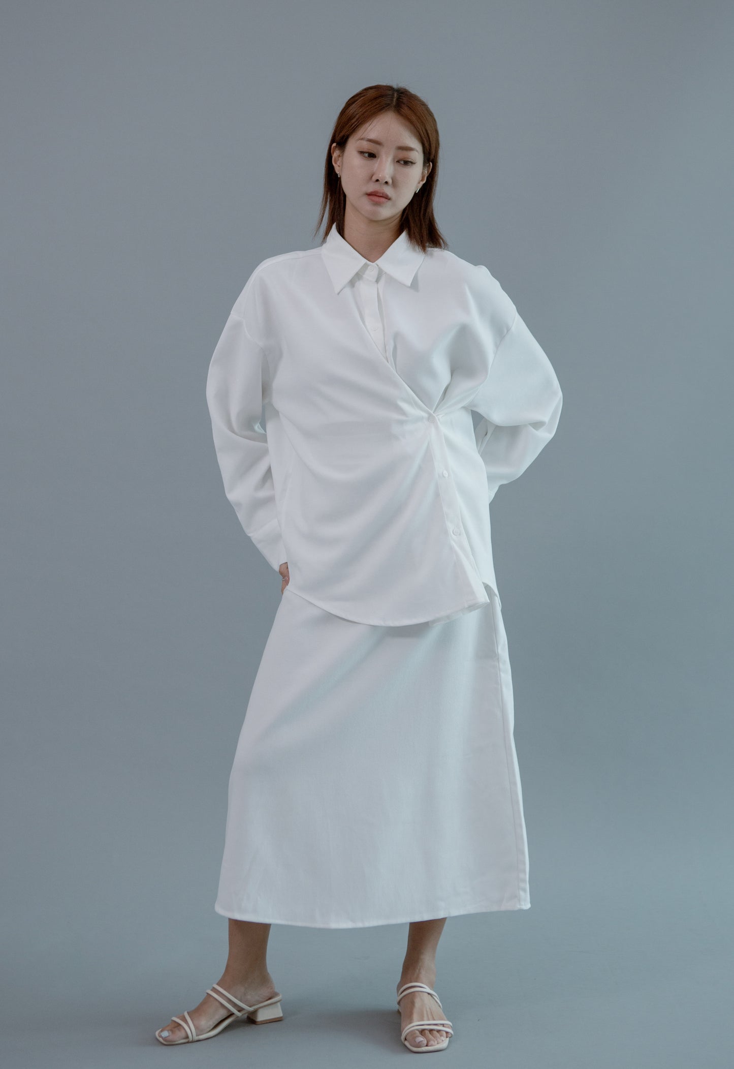 Saero Collective Made in Korea Korean Fashion Singapore Minimalist Fashion and Accessories Korean Clothes White Button Collared Shirt