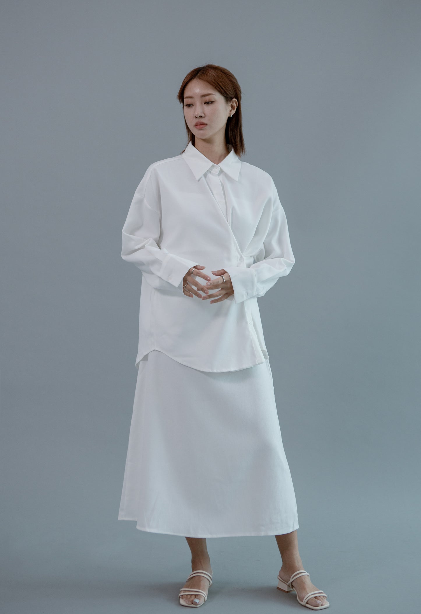 Saero Collective Made in Korea Korean Fashion Singapore Minimalist Fashion and Accessories Korean Clothes White Button Collared Shirt