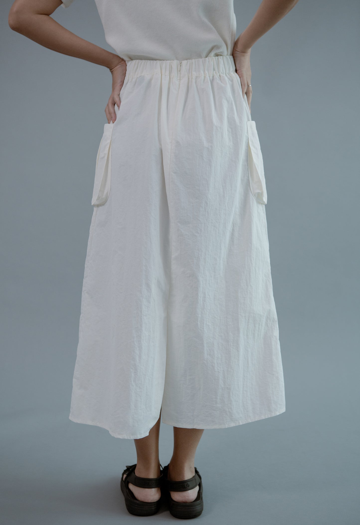 Saero Collective Made in Korea Korean Fashion Singapore Minimalist Fashion Korean Clothes and Accessories Nylon Midi Skirt