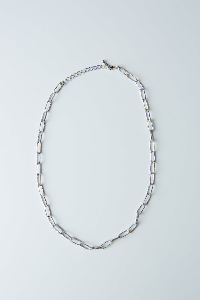 Hayan Link Necklace (Rhodium Ver.)