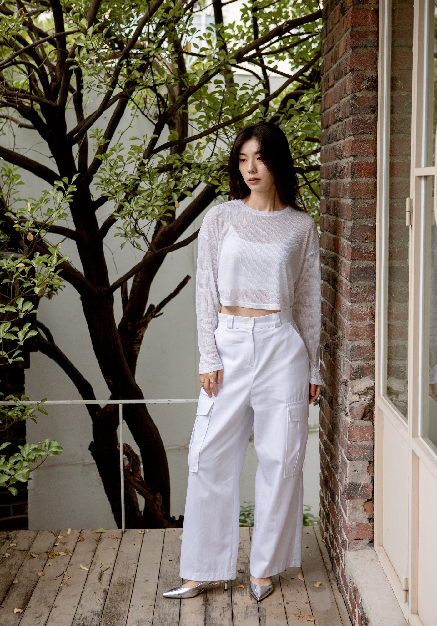 Sheer Long Sleeve Top