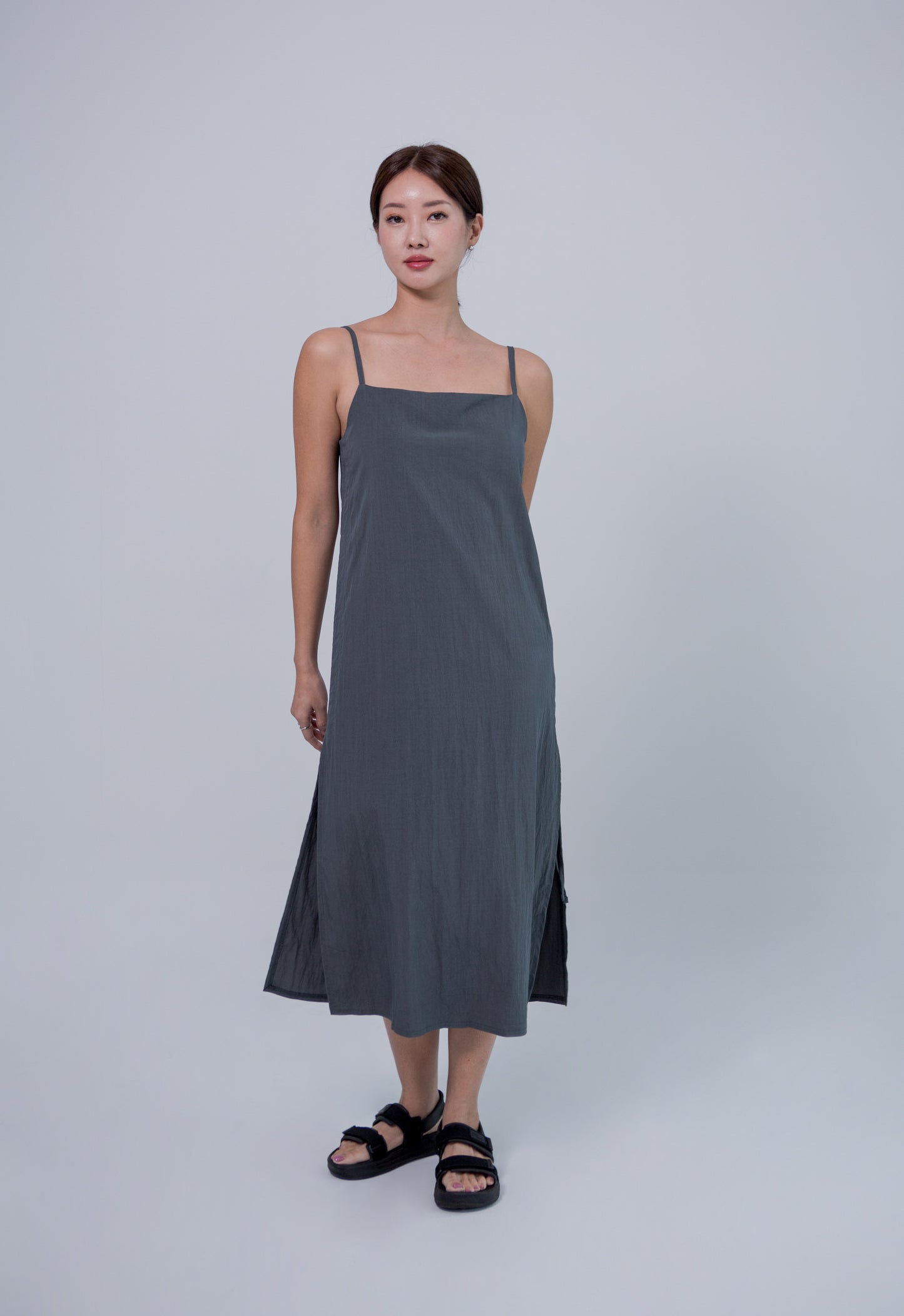 Saero Collective Made in Korea Korean Fashion Singapore Korean Accessories Jewellery Minimalist Fashion Grey Basic Dress