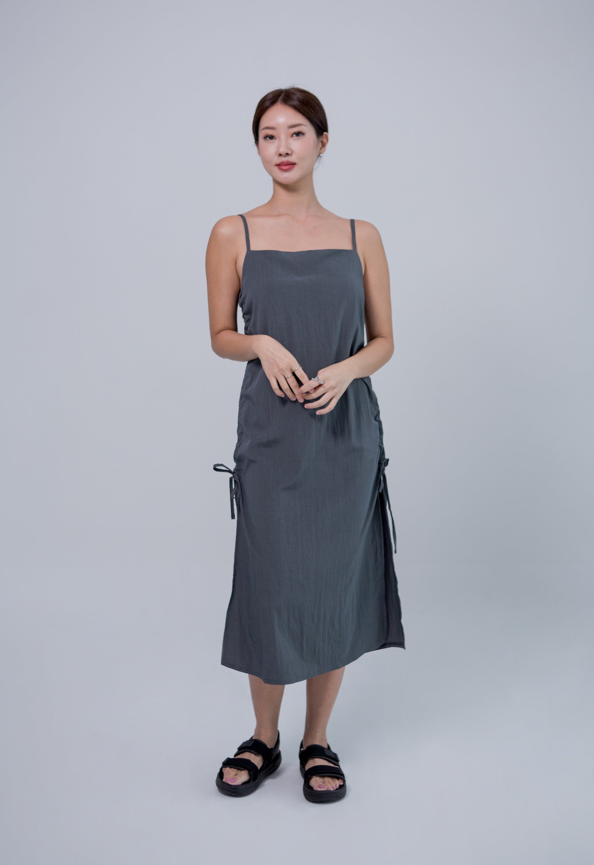 Saero Collective Made in Korea Korean Fashion Singapore Korean Accessories Jewellery Minimalist Fashion Grey Basic Dress