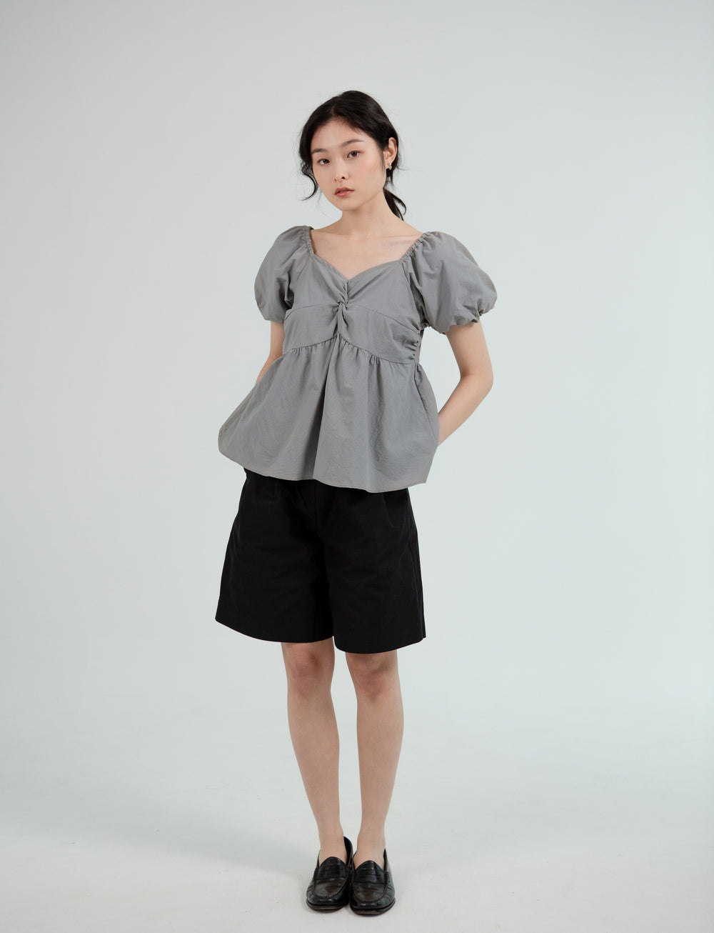 Versatile Ribbon Tie Blouse