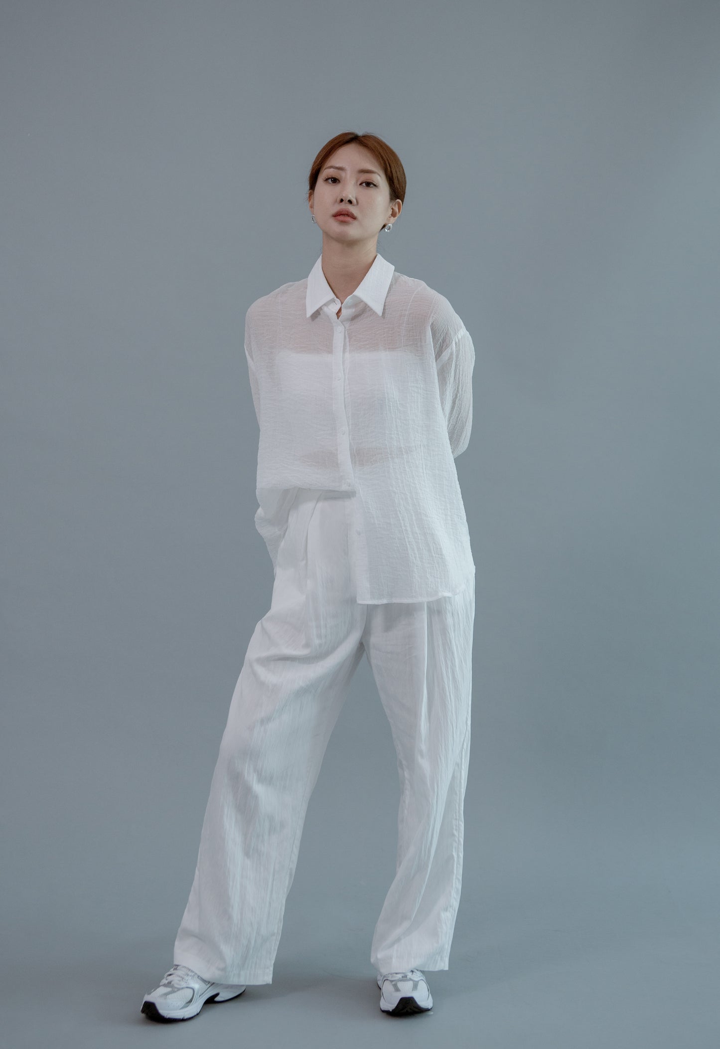 Saero Collective Made in Korea Korean Fashion Singapore Minimalist Fashion and Accessories Tencel White Shirt Korean Clothes