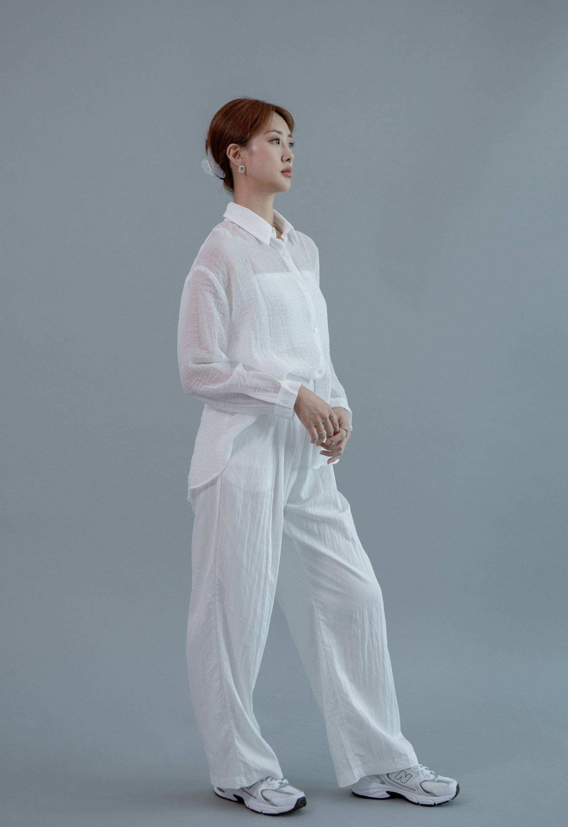 Saero Collective Made in Korea Korean Fashion Singapore Minimalist Fashion and Accessories Tencel White Shirt Korean Clothes