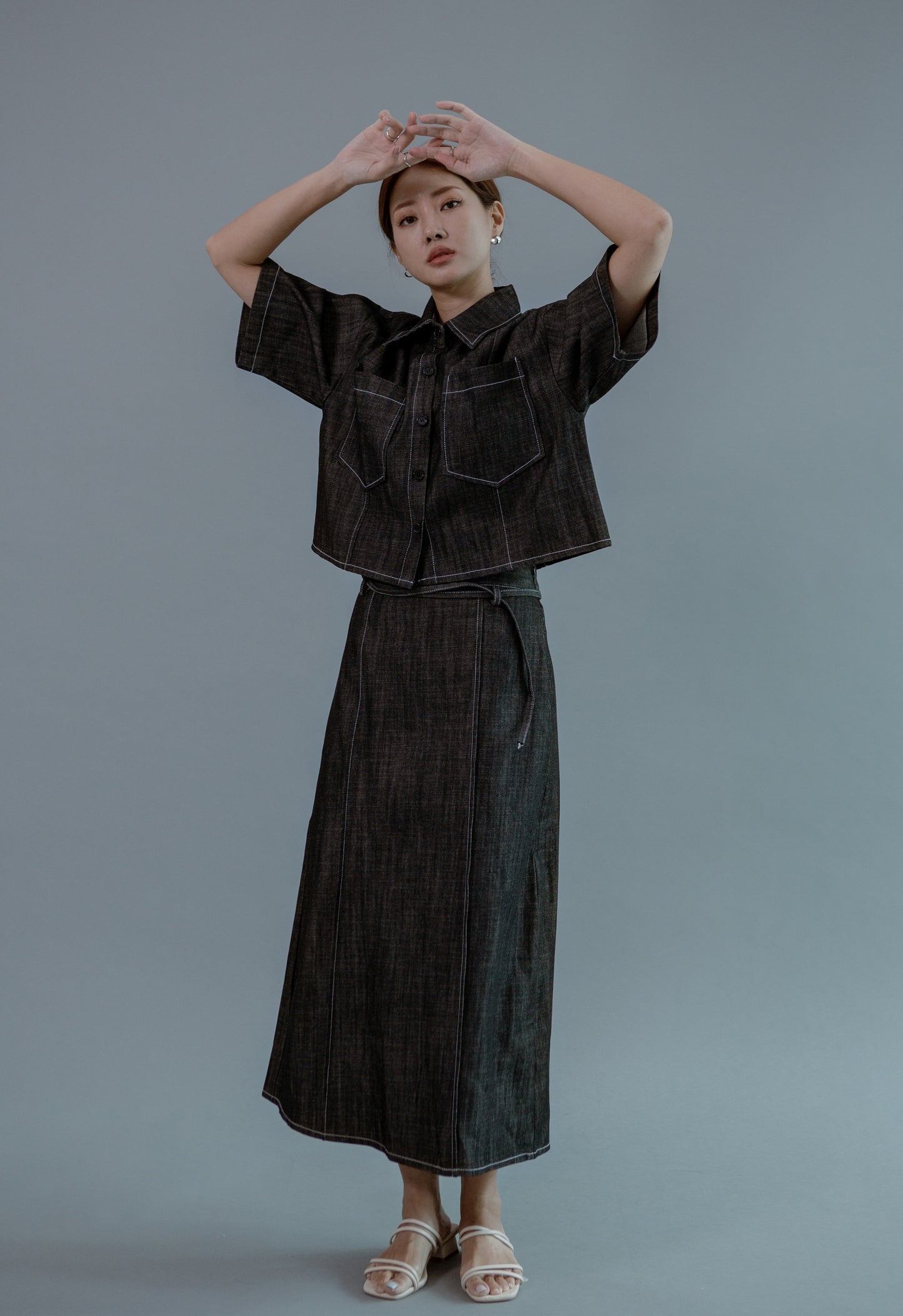 Saero Collective Made in Korea Korean Fashion Singapore Minimalist Fashion and Accessories Denim Top