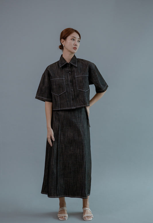 Saero Collective Made in Korea Korean Fashion Singapore Minimalist Fashion and Accessories Denim Top