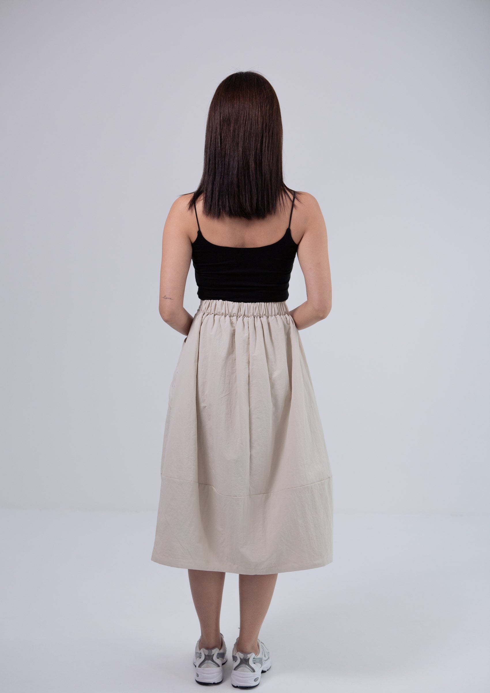 Saero Collective Korean Fashion Singapore Korean Accessories Earrings Made in Korea Seoul Minimalist Korean Fashion Beige Skirt