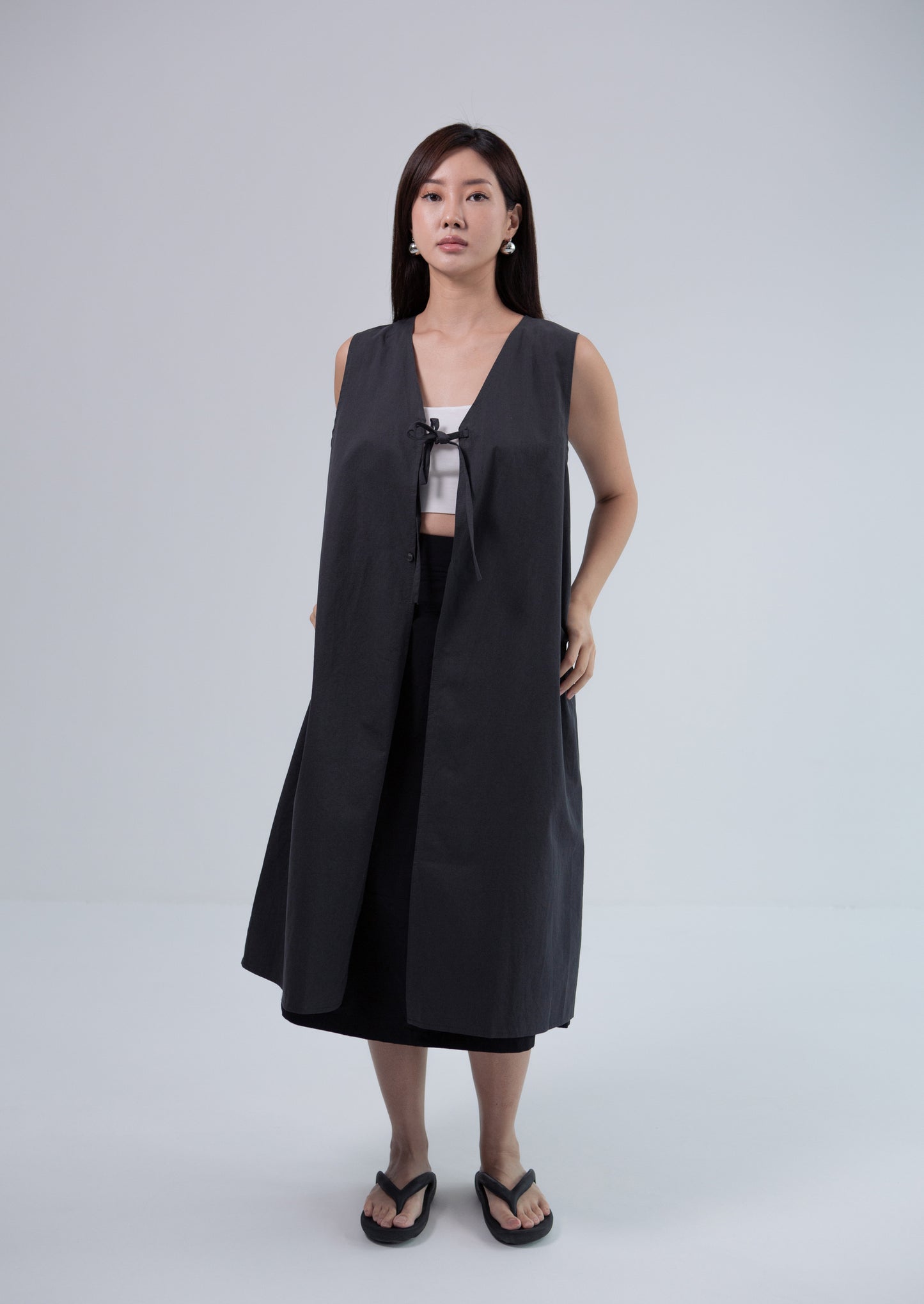 Saero Collective Made in Korea Korean Fashion Singapore Korean Accessories Jewellery Minimalist Fashion Grey Vest