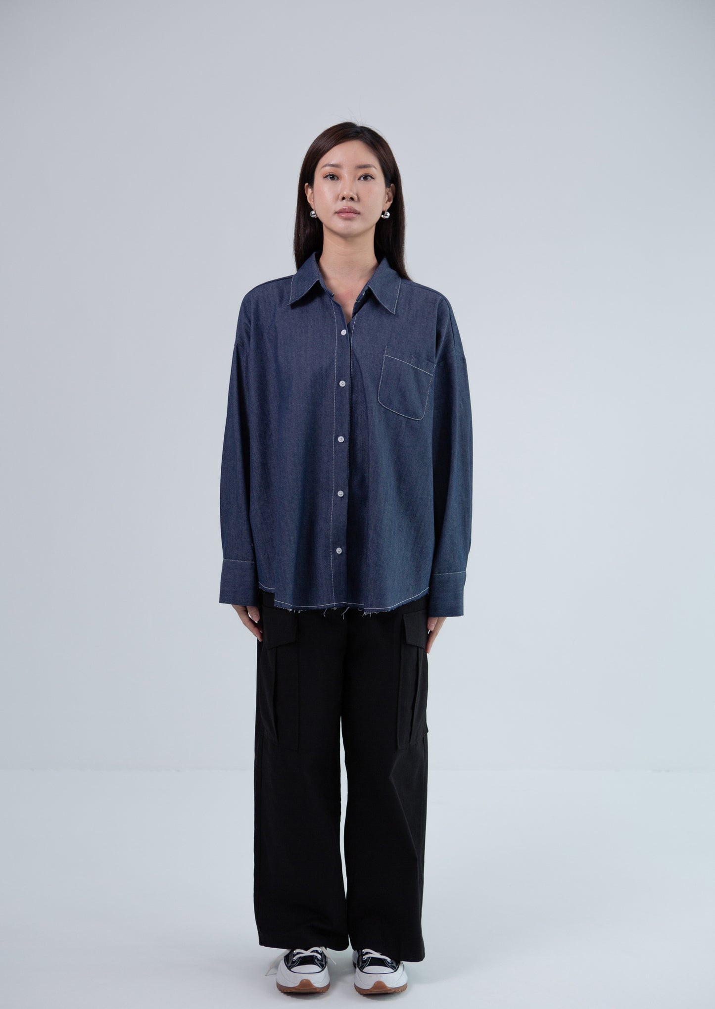 Saero Collective Made In Korea Korean Fashion Singapore Minimalist Fashion Denim Shirt