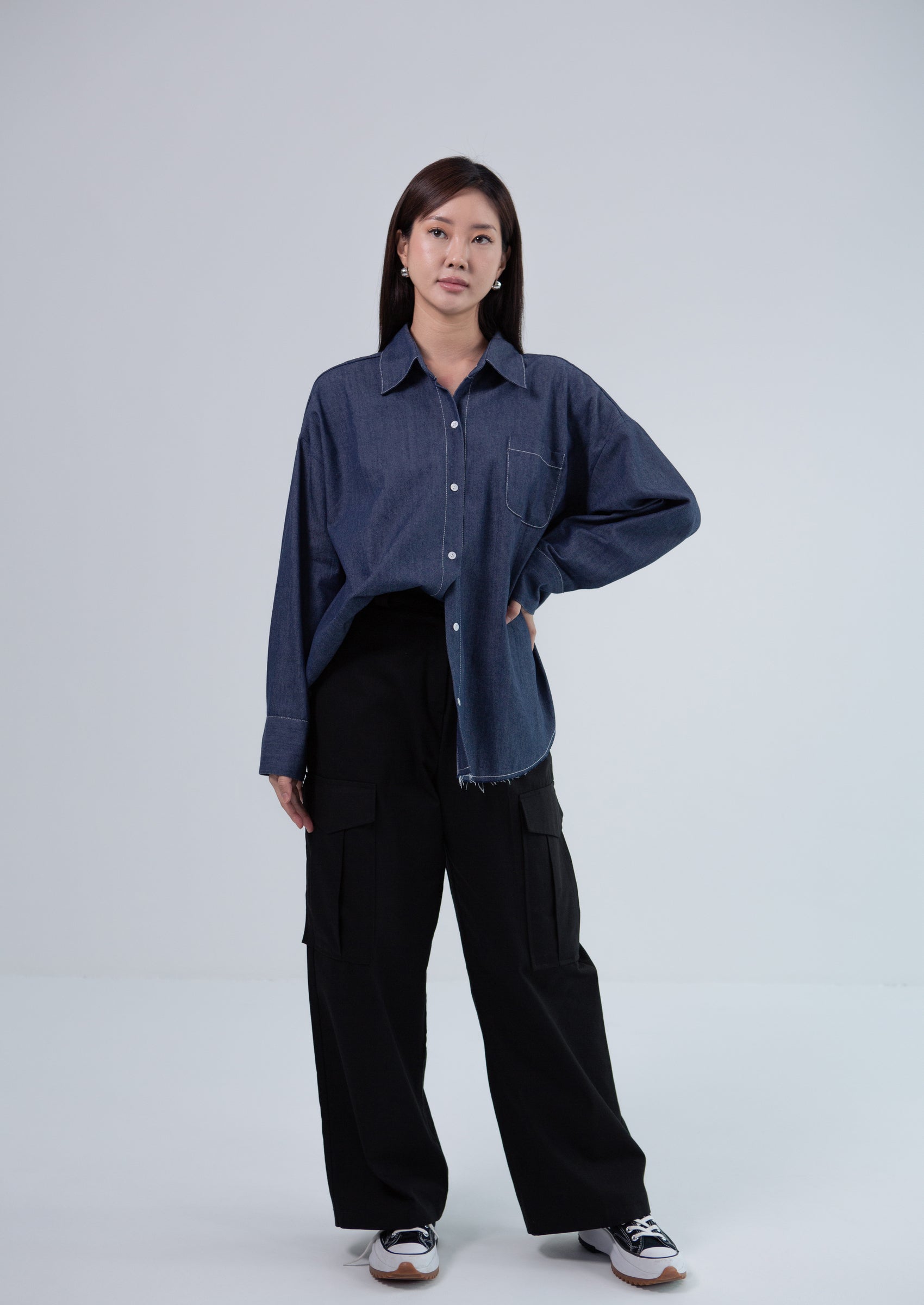 Saero Collective Made In Korea Korean Fashion Singapore Minimalist Fashion Denim Shirt