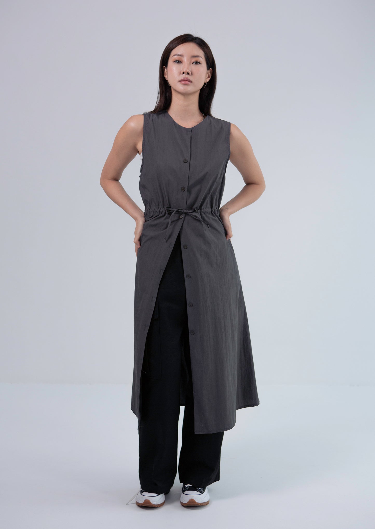 Saero Collective Made in Korea Korean Fashion Singapore Grey Dress Korean Accessories Jewellery Minimalist Fashion