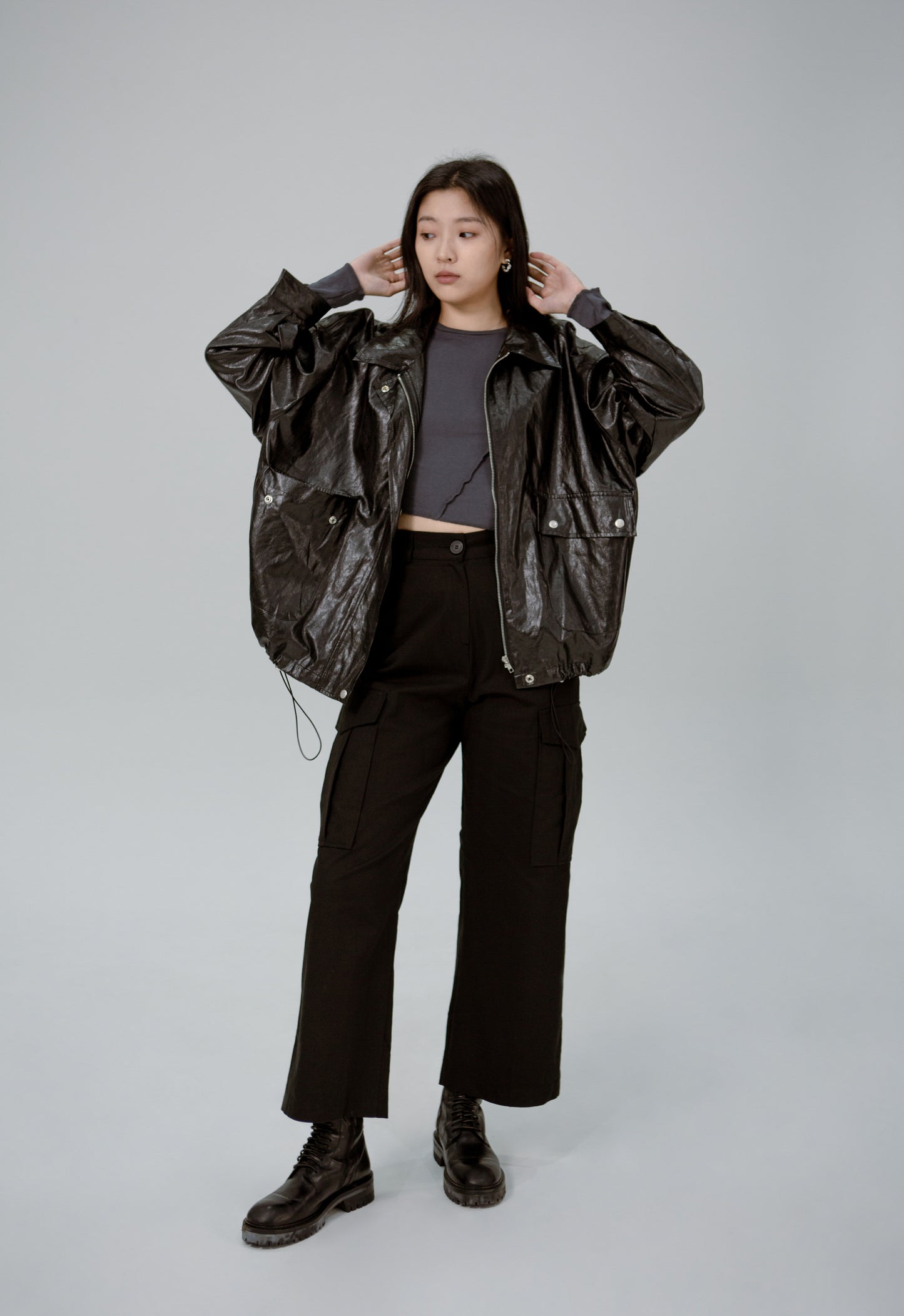 Saero Collective Made in Korea Korean Fashion Singapore Korean Accessories Jewellery Minimalist Fashion Black Leather Jacket