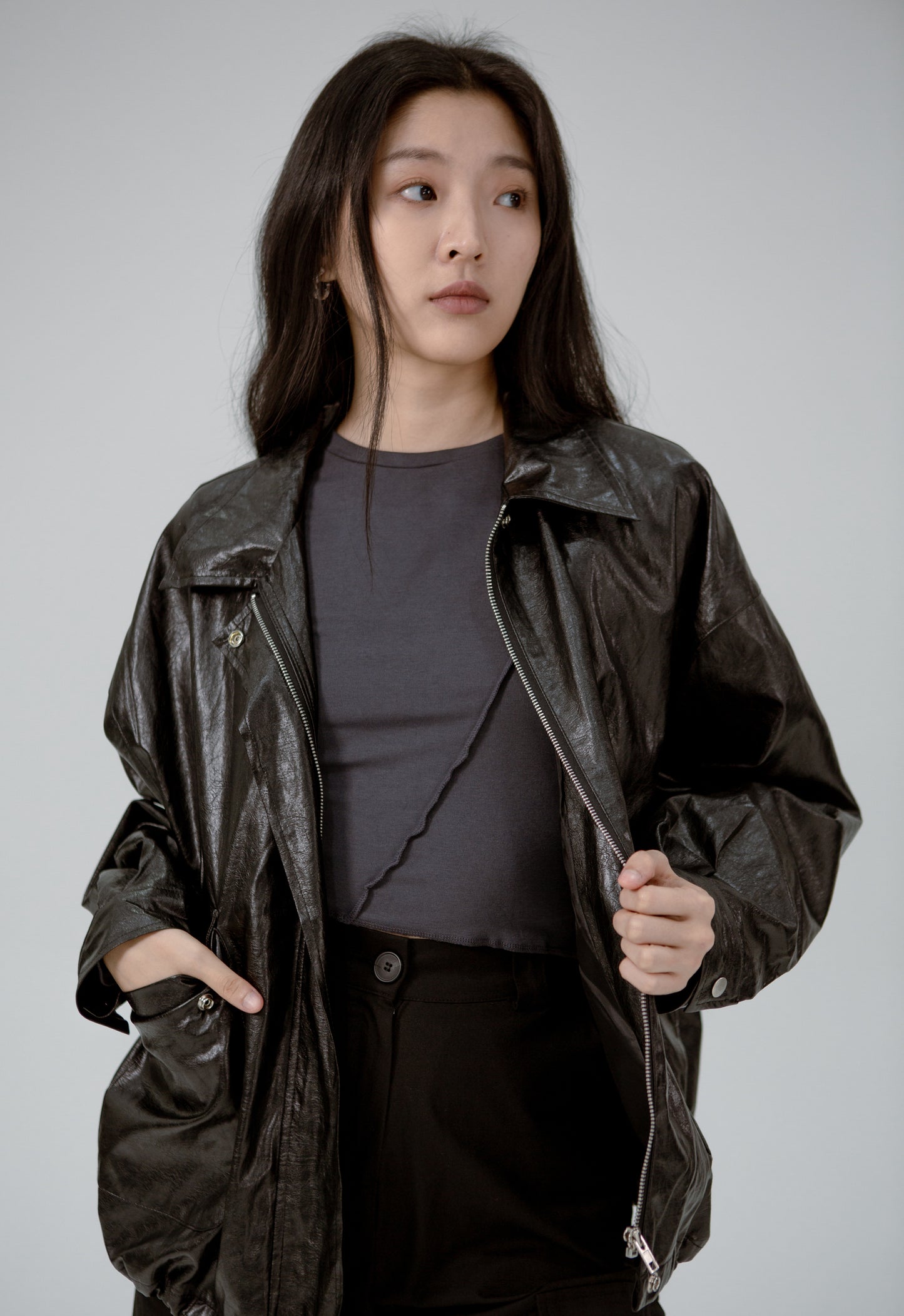 Saero Collective Made in Korea Korean Fashion Singapore Korean Accessories Jewellery Minimalist Fashion Black Leather Jacket