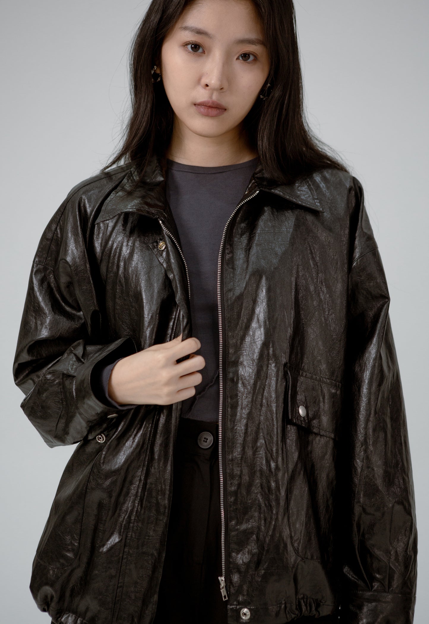 Saero Collective Made in Korea Korean Fashion Singapore Korean Accessories Jewellery Minimalist Fashion Black Leather Jacket