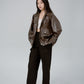 Saero Collective Made in Korea Korean Fashion Singapore Korean Accessories Jewellery Minimalist Fashion Brown Leather Jacket