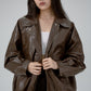 Saero Collective Made in Korea Korean Fashion Singapore Korean Accessories Jewellery Minimalist Fashion Brown Leather Jacket