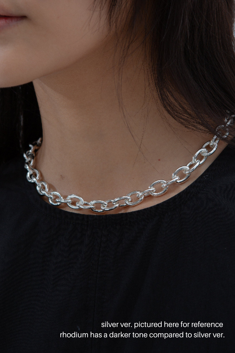 Bold Chain Necklace (Rhodium Ver.)